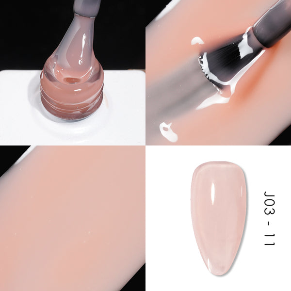 Jelly Gel Polish Colors - Lavis J03-11 - Bare With Me Collection by LAVIS NAILS sold by DTK Nail Supply