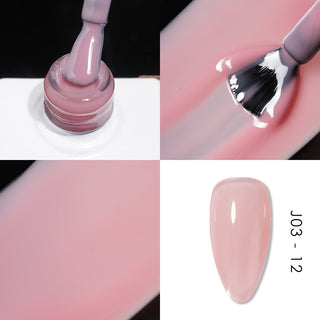 Jelly Gel Polish Colors - Lavis J03-12 - Bare With Me Collection