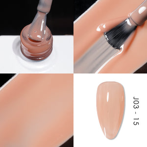 Jelly Gel Polish Colors - Lavis J03-15 - Bare With Me Collection by LAVIS NAILS sold by DTK Nail Supply