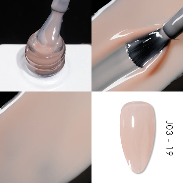 Jelly Gel Polish Colors - Lavis J03-19 - Bare With Me Collection by LAVIS NAILS sold by DTK Nail Supply