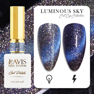 LAVIS Cat Eyes CE13 - 01 - Gel Polish 0.5 oz - Luminous Sky Collection by LAVIS NAILS sold by DTK Nail Supply