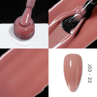 Jelly Gel Polish Colors - Lavis J03-23 - Bare With Me Collection