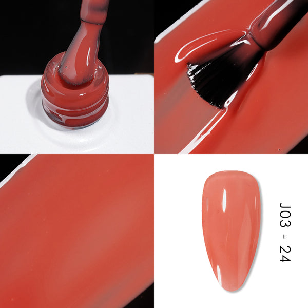 Jelly Gel Polish Colors - Lavis J03-24 - Bare With Me Collection by LAVIS NAILS sold by DTK Nail Supply