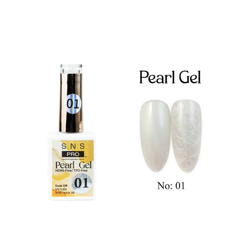 SNS Pearl Gel Collection - 01 - Gel Polish 0.5 oz - DTK Nail Supply