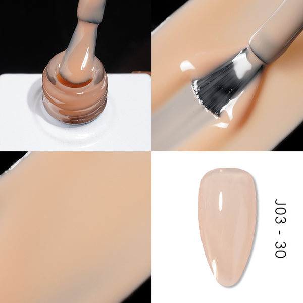 Jelly Gel Polish Colors - Lavis J03-30 - Bare With Me Collection by LAVIS NAILS sold by DTK Nail Supply