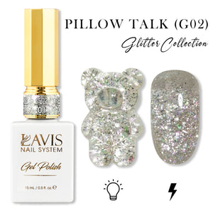 LAVIS Glitter G02 - 01 - Gel Polish 0.5 oz - Pillow Talk Collection by LAVIS NAILS sold by DTK Nail Supply