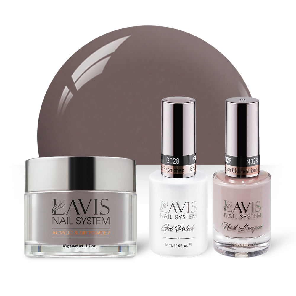 LAVIS 3 in 1 - 028 Bourbon Old Fashioned - Acrylic & Dip Powder, Gel & Lacquer by LAVIS NAILS sold by DTK Nail Supply