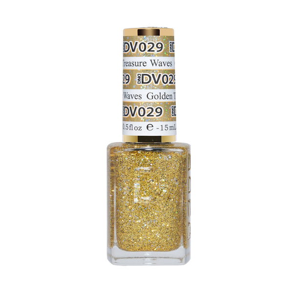 DND DIVA Nail Lacquer - 029 Golden Treasure Waves by DND Diva sold by DTK Nail Supply