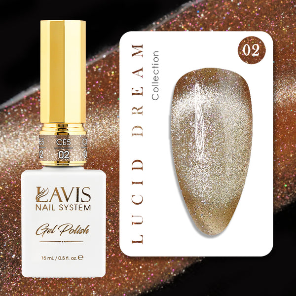 LAVIS Cat Eyes CE5 (Ver1) - Set 12 Gel Polish 0.5 oz - Lucid Dream Collection