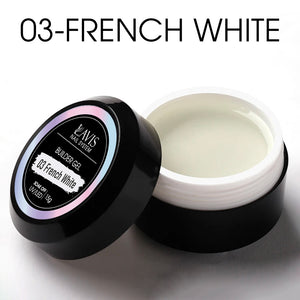  LAVIS J03 - Builder Gel In The Jar 15g - French White by LAVIS sold by DTK Nail Supply
