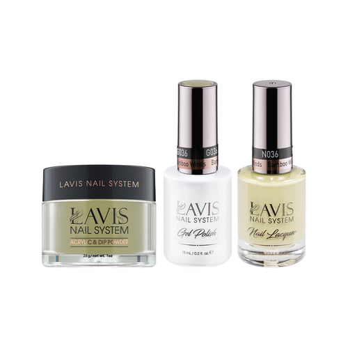  LAVIS 3 in 1 - 036 Bamboo Winds - Acrylic & Dip Powder, Gel & Lacquer by LAVIS NAILS sold by DTK Nail Supply