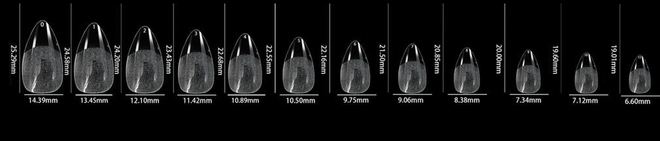 LDS - 20 Stiletto Short Half Matte Nail Tips (Full Cover) (Box of 600PCS)