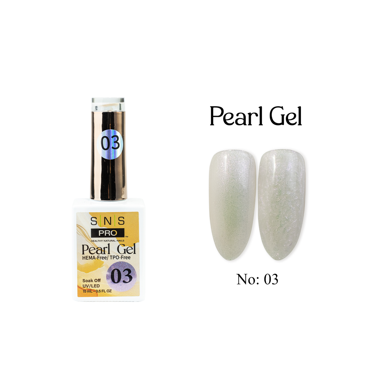 SNS Pearl Gel Collection - 03 - Gel Polish 0.5 oz - DTK Nail Supply
