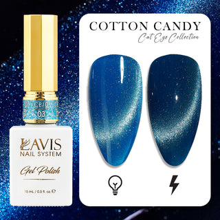 LAVIS Cat Eyes CE10 - 03 - Gel Polish 0.5 oz - Cotton Candy Collection by LAVIS NAILS sold by DTK Nail Supply