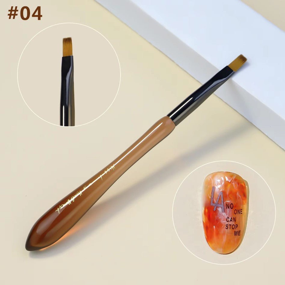 04 Flat Head Brush - DTK Nail Supply