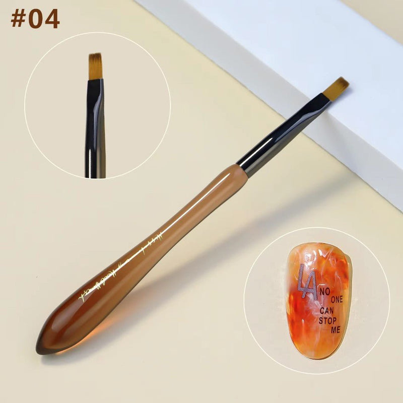 04 Flat Head Brush - DTK Nail Supply