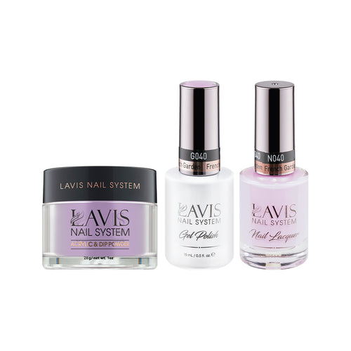  LAVIS 3 in 1 - 040 French Garden - Acrylic & Dip Powder, Gel & Lacquer by LAVIS NAILS sold by DTK Nail Supply