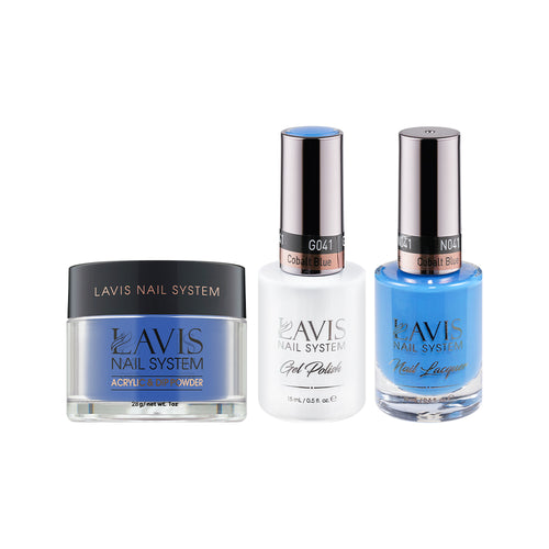  LAVIS 3 in 1 - 041 Cobalt Blue - Acrylic & Dip Powder, Gel & Lacquer by LAVIS NAILS sold by DTK Nail Supply