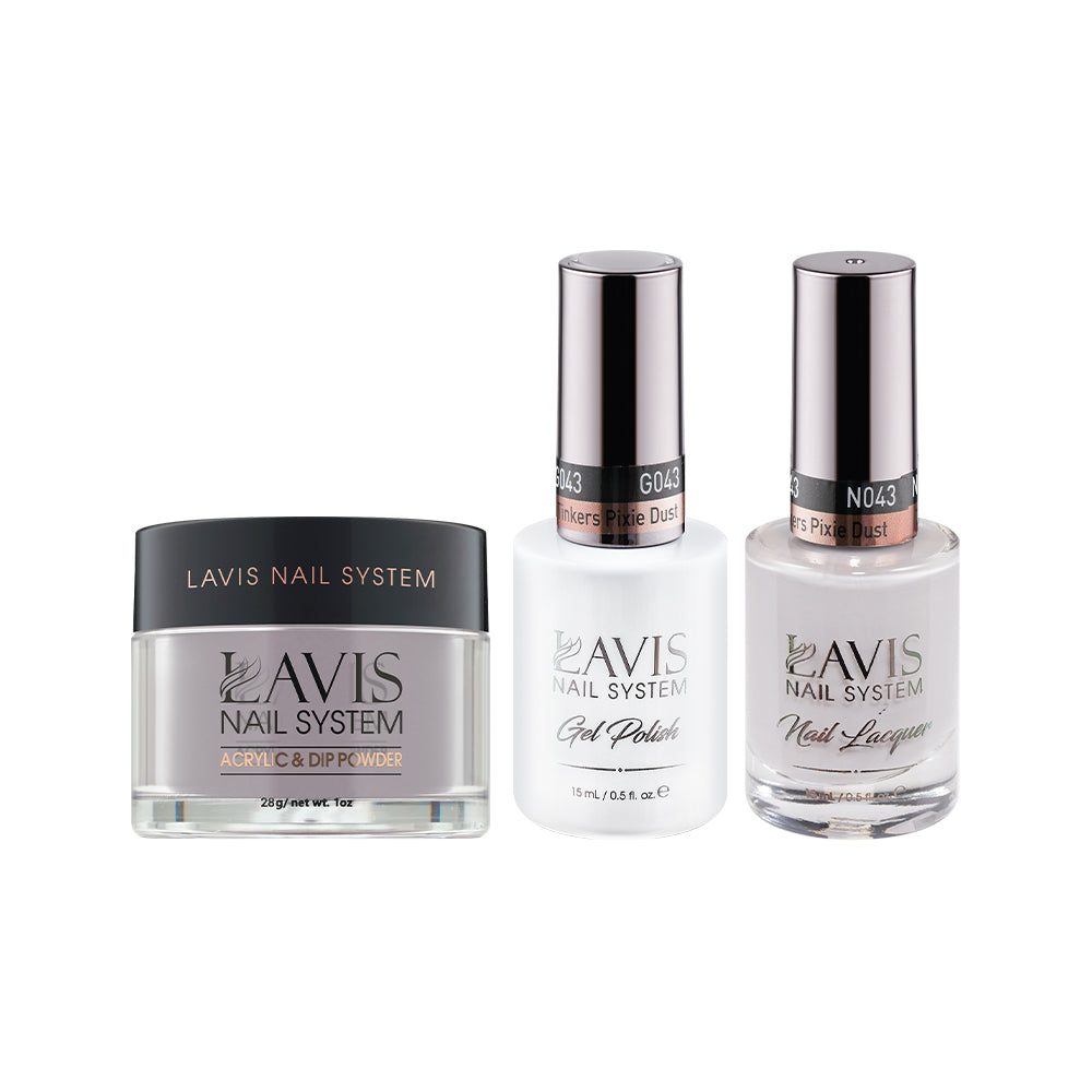 LAVIS 3 in 1 - 043 Tinkers Pixie Dust - Acrylic & Dip Powder, Gel & Lacquer by LAVIS NAILS sold by DTK Nail Supply