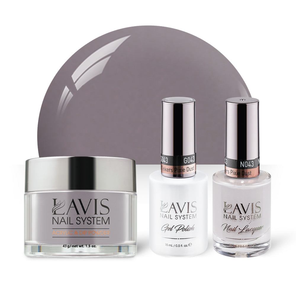  LAVIS 3 in 1 - 043 Tinkers Pixie Dust - Acrylic & Dip Powder, Gel & Lacquer by LAVIS NAILS sold by DTK Nail Supply