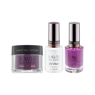  LAVIS 3 in 1 - 049 Royal Sugarplum - Acrylic & Dip Powder, Gel & Lacquer by LAVIS NAILS sold by DTK Nail Supply
