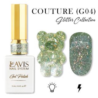  LAVIS Glitter G04 - 04 - Gel Polish 0.5 oz - Couture Collection by LAVIS NAILS sold by DTK Nail Supply