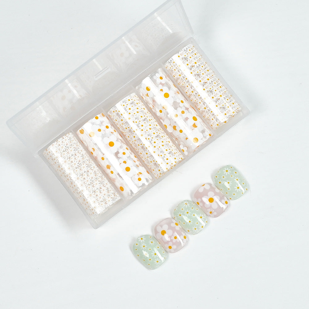 Nail Transfer Foil -Daisy Flowers - W9