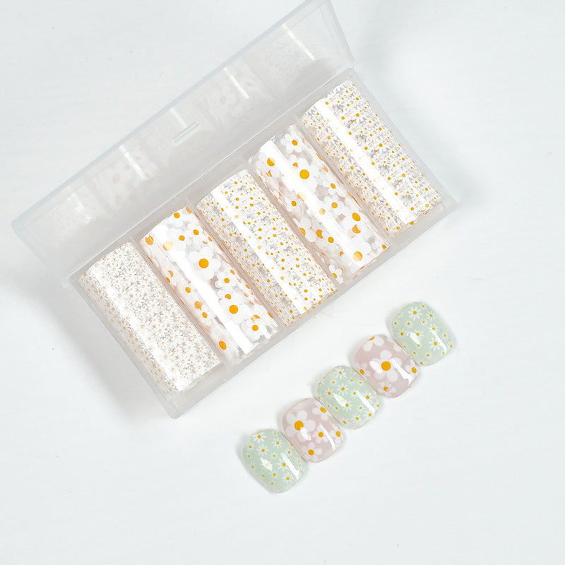 Nail Transfer Foil -Daisy Flowers - W9