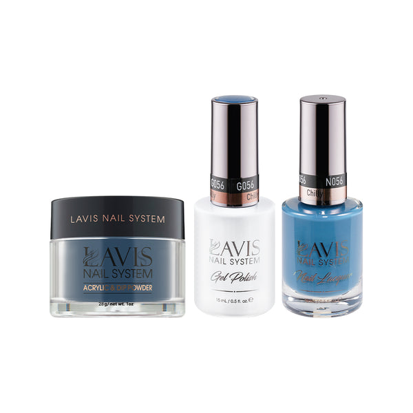  LAVIS 3 in 1 - 056 Chilly - Acrylic & Dip Powder, Gel & Lacquer by LAVIS NAILS sold by DTK Nail Supply