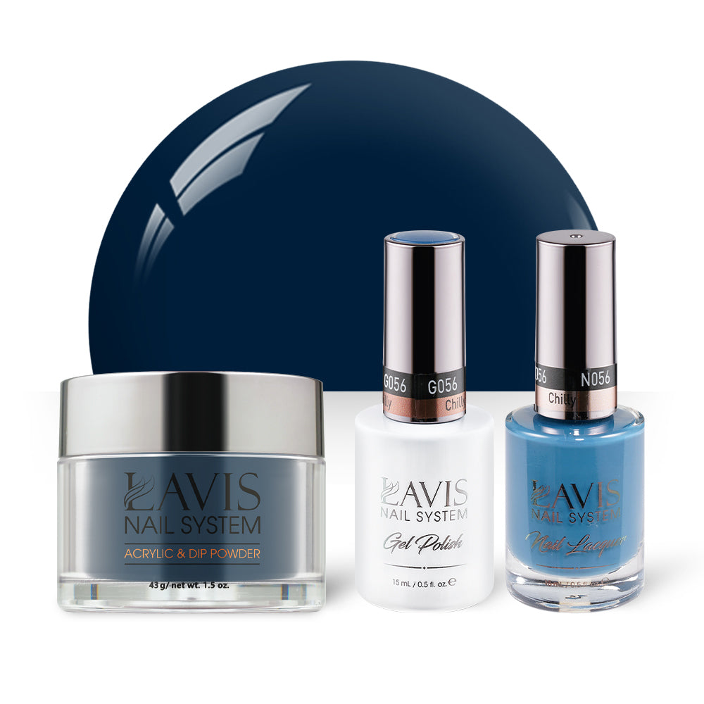  LAVIS 3 in 1 - 056 Chilly - Acrylic & Dip Powder, Gel & Lacquer by LAVIS NAILS sold by DTK Nail Supply