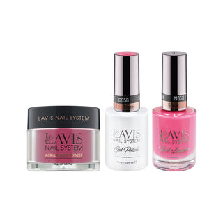  LAVIS 3 in 1 - 058 Grace - Acrylic & Dip Powder, Gel & Lacquer by LAVIS NAILS sold by DTK Nail Supply
