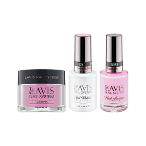  LAVIS 3 in 1 - 059 Sweet Bubblegum - Acrylic & Dip Powder, Gel & Lacquer by LAVIS NAILS sold by DTK Nail Supply