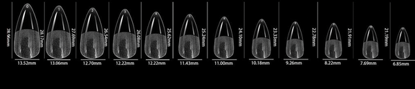 LDS - 22 Stiletto Medium Half Matte Nail Tips (Full Cover) (Box of 600PCS)