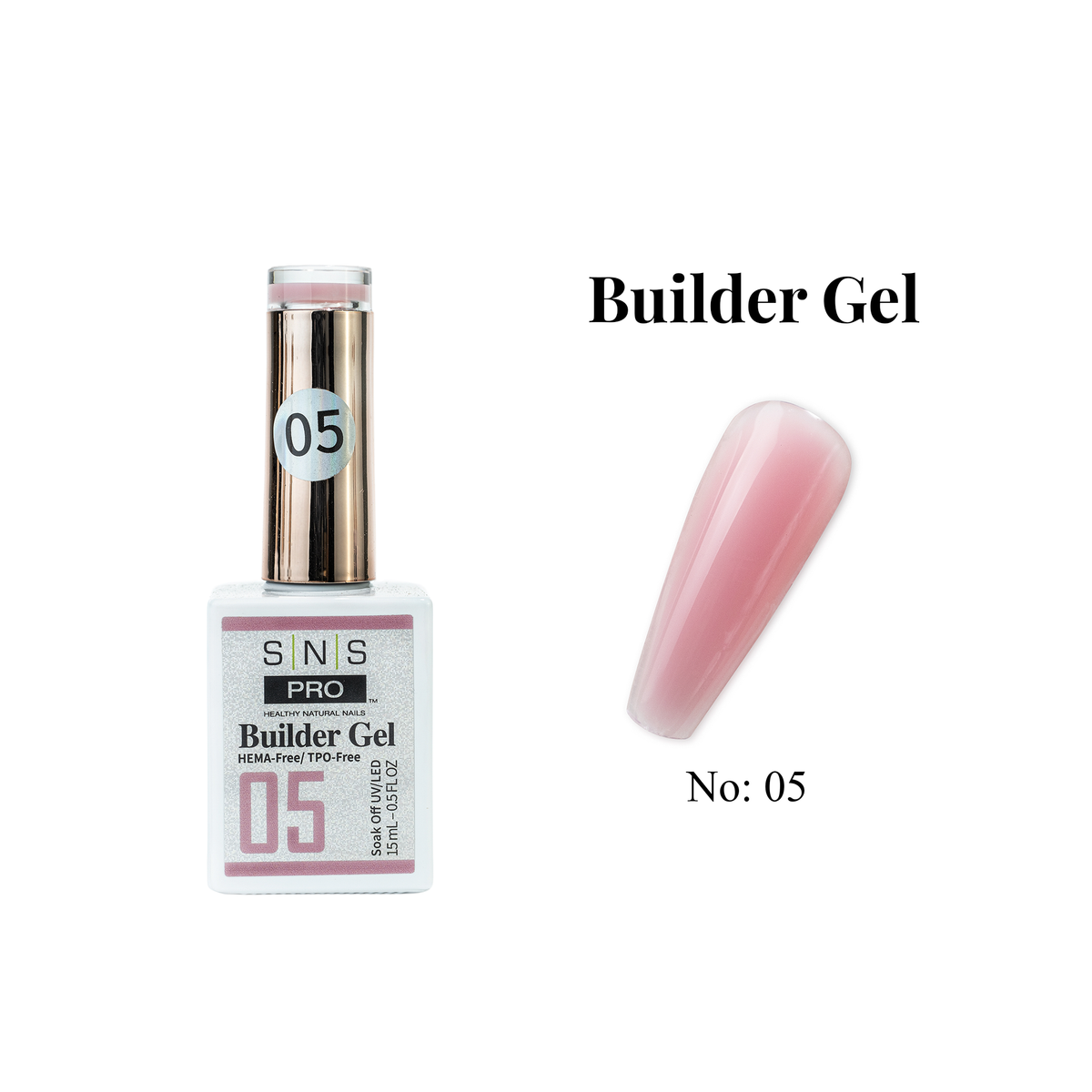 SNS Builder Gel In The Bottle - 05 - HEMA & TPO Free - 0.5 oz - DTK Nail Supply