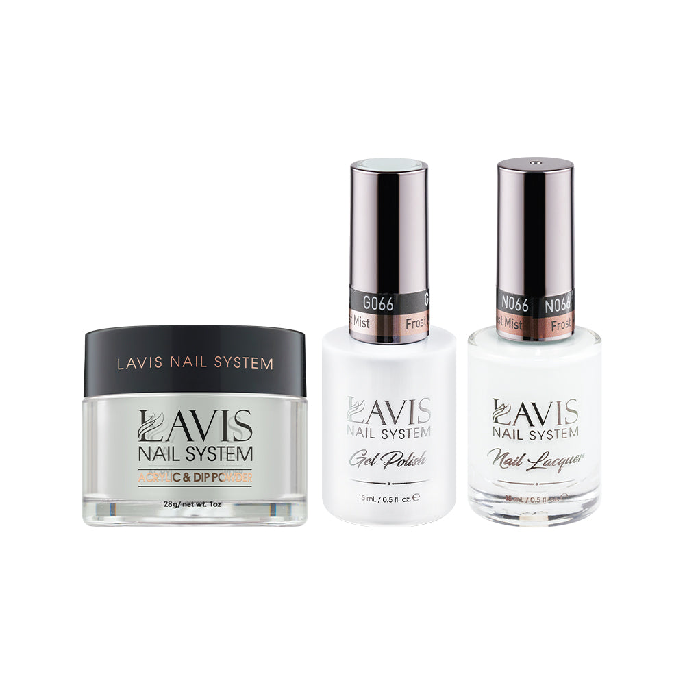  LAVIS 3 in 1 - 066 Frost Mist - Acrylic & Dip Powder, Gel & Lacquer by LAVIS NAILS sold by DTK Nail Supply