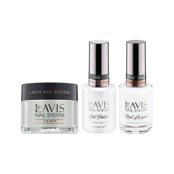  LAVIS 3 in 1 - 066 Frost Mist - Acrylic & Dip Powder, Gel & Lacquer by LAVIS NAILS sold by DTK Nail Supply