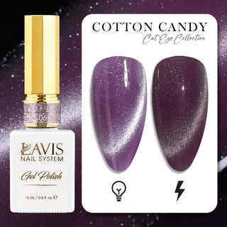 LAVIS Cat Eyes CE10 - 06 - Gel Polish 0.5 oz - Cotton Candy Collection by LAVIS NAILS sold by DTK Nail Supply