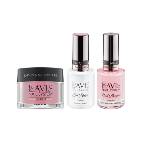  LAVIS 3 in 1 - 073 Norwegian Salmon - Acrylic & Dip Powder, Gel & Lacquer by LAVIS NAILS sold by DTK Nail Supply