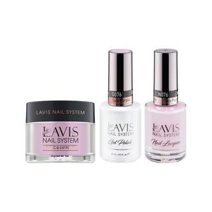  LAVIS 3 in 1 - 076 Taro Purple - Acrylic & Dip Powder, Gel & Lacquer by LAVIS NAILS sold by DTK Nail Supply