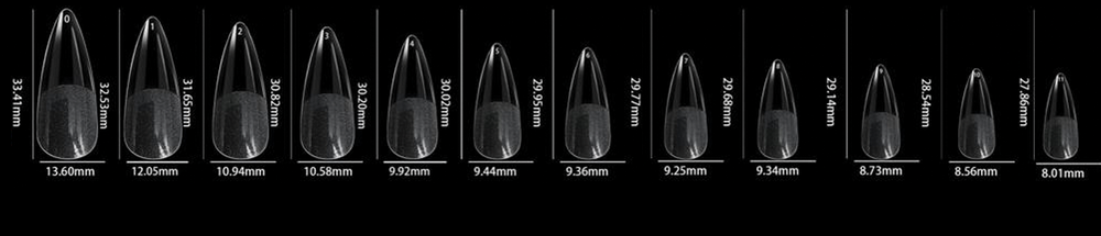 LDS - 24 Stiletto Long Half Matte Nail Tips (Full Cover) (Box of 600PCS)