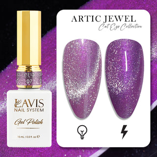 LAVIS Cat Eyes CE12 - 07 - Gel Polish 0.5 oz - Artic Jewel Collection by LAVIS NAILS sold by DTK Nail Supply