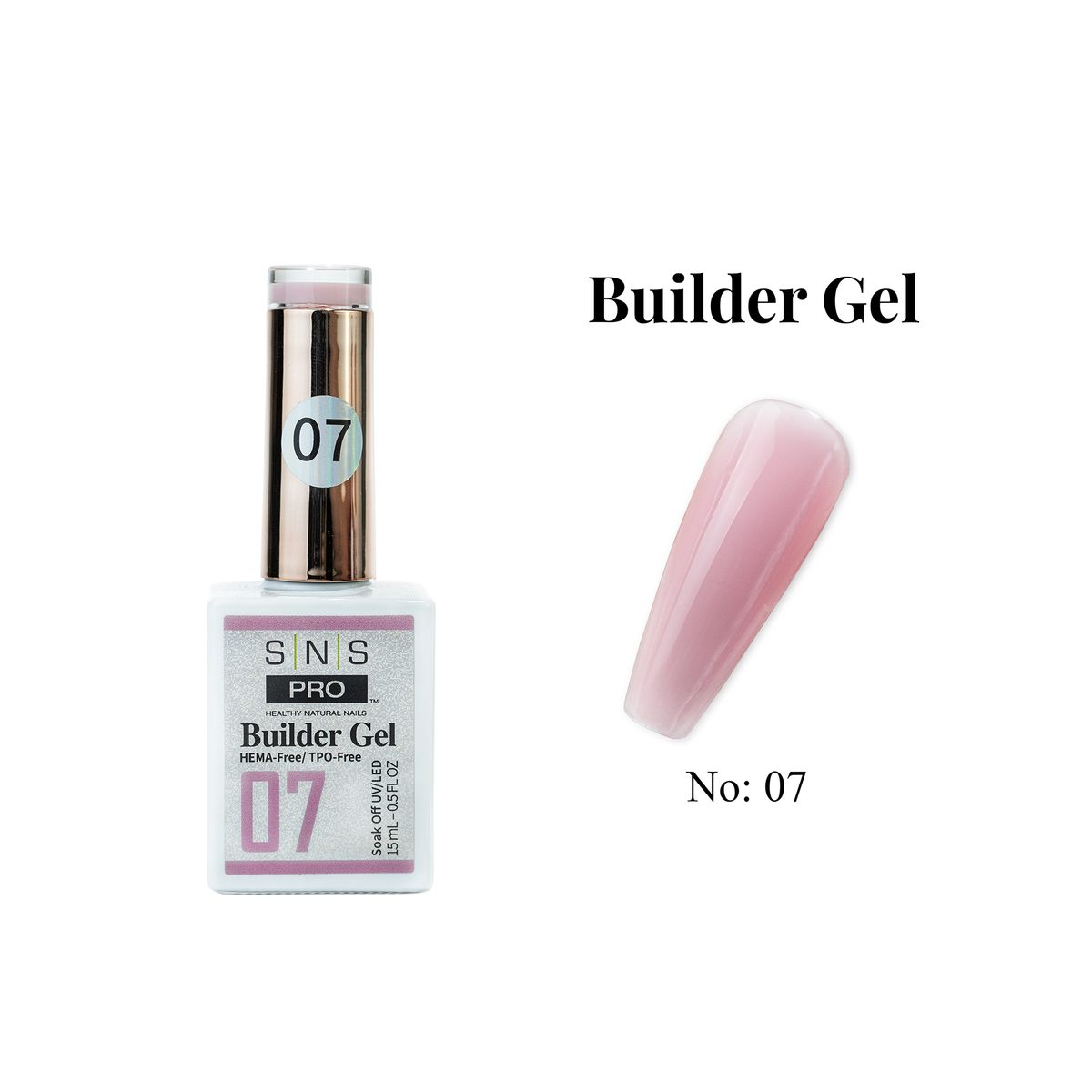 SNS Builder Gel In The Bottle - 07 - HEMA & TPO Free - 0.5 oz - DTK Nail Supply