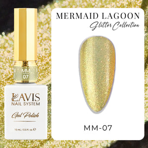 LAVIS MM07 - Gel Polish 0.5oz - Mermaid Lagoon Glitter Collection by LAVIS NAILS sold by DTK Nail Supply