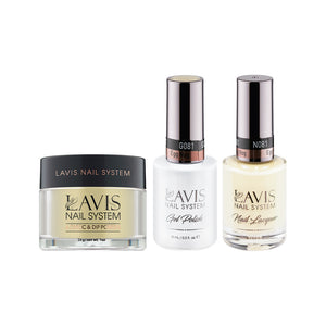  LAVIS 3 in 1 - 081 Egg Nog - Acrylic & Dip Powder, Gel & Lacquer by LAVIS NAILS sold by DTK Nail Supply