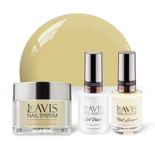  LAVIS 3 in 1 - 081 Egg Nog - Acrylic & Dip Powder, Gel & Lacquer by LAVIS NAILS sold by DTK Nail Supply
