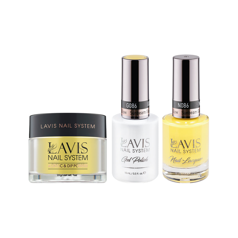  LAVIS 3 in 1 - 086 Sunbeam Glow - Acrylic & Dip Powder, Gel & Lacquer by LAVIS NAILS sold by DTK Nail Supply