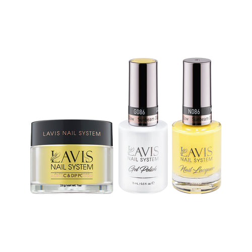  LAVIS 3 in 1 - 086 Sunbeam Glow - Acrylic & Dip Powder, Gel & Lacquer by LAVIS NAILS sold by DTK Nail Supply