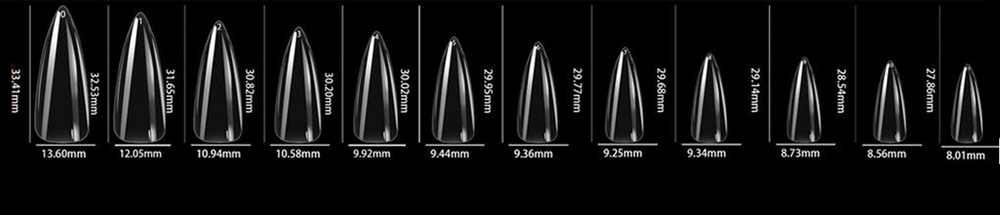 LDS - 23 Stiletto Long Clear Nail Tips (Full Cover) (Box of 600PCS)