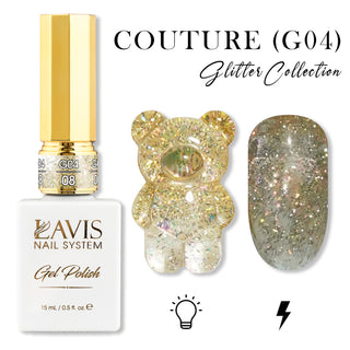 LAVIS Glitter G04 - 08 - Gel Polish 0.5 oz - Couture Collection