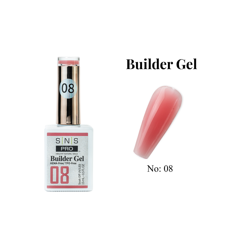 SNS Builder Gel In The Bottle - 08 - HEMA & TPO Free - 0.5 oz - DTK Nail Supply